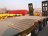 Heavy duty 55 ton 3 axle semi low bed trailer with manual ramps for Philipines supplier