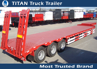 3 Axle 60 tons low bed heavy duty equipment trailers for construction machinery supplier