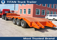 11,500*3,000*1,200 mm 4 x 15 Tons Lowboy trailer for heavy equipment transport supplier