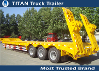 11,500*3,000*1,200 mm 4 x 15 Tons Lowboy trailer for heavy equipment transport supplier