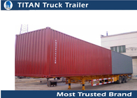 20 Foot 40 Foot 5th wheel flatbed container delivery trailer , shipping container trailers supplier