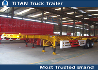 Double axles 20ft 40ft skeletal trailer chassis for containers with Double brake chamber supplier