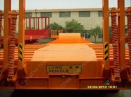 Economic 2 axles 30 tons semi Low Bed Trailer with heavdy duty steel spring ramps supplier