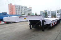 Customized tri axle low loader heavy duty equipment trailers with JOST or FUWA landing gear supplier