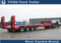 Hydraulic low bed trailer , low profile 60 ton 4 axle 40ft gooseneck trailer supplier