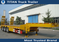Custom semi trailers vehicles , detachable low deck flatbed gooseneck trailers supplier