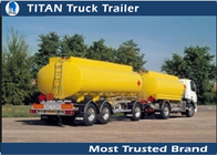 20000 Liters drawbar trailer tanker with 2 axles , diesel fuel tank trailer supplier