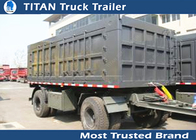 Sand , stone transportation heavy duty cargo box trailer draw bar with 2 axles supplier