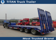 Customized 4 axle 5 axle 6 axle low bed trailer with mechanical suspension supplier