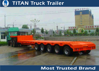 Customized 4 axle 5 axle 6 axle low bed trailer with mechanical suspension supplier