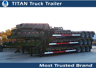 2 - 8 Axles low bed 40 foot gooseneck trailers , container transportation trailer vehicles supplier