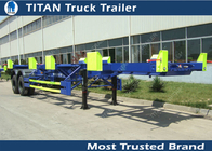 70 Tons container trailer chassis , 45ft 2 axles 50 tons yard terminal trailer supplier