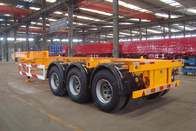 Multi axle 20 feet gooseneck tank container trailer chassis with Double brake chamber supplier