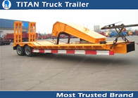 SKD type low bed trailer truck with 2 axles , gooseneck lowboy trailers supplier