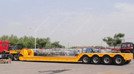 Professtional detachable gooseneck lowboy trailers with Hydraulic system supplier