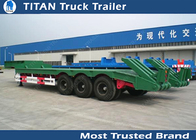 3 Axles Low Bed Trailer heavy duty equipment for tracked vehicles , wheel  loaders supplier