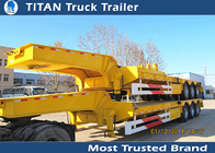 3 Axles Low Bed Trailer heavy duty equipment for tracked vehicles , wheel  loaders supplier