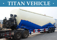 V / W Type Cement Trailer , Truck Powder Bulk Cement Tank Semi Trailer supplier