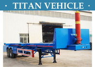 2 Axle Container Tipper Trailer , 40 Ft Skeleton Container dump Trailer supplier