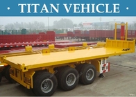 20ft / 40ft Flatbed Container Dump Tipper Trailer Tri Axle For Transport supplier