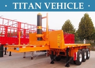 20ft / 40ft Flatbed Container Dump Tipper Trailer Tri Axle For Transport supplier