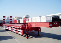 Tri - axle heavy duty utility low bed  trailer 60 tons with ramps and fuwa axles supplier