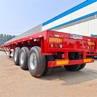TITAN 40 ft tri axle flat deck top semi trailer for sale in Zambia supplier