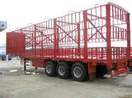 Multi Function Semi Flatbed Trailers , Side Wall Fence Semi Cargo Trailer supplier