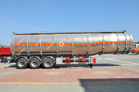 Tri axle Aluminum Insulated Semi Trailer Tanker For Asphalt Edible Crude Oil supplier