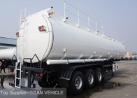 38cbm-90cbm Petroleum tank trailers , 45000 Liters fuel tanker semi trailer supplier