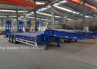 TITAN 4 Axle lowbed semi trailer 100 ton 120 tons low load trailers supplier