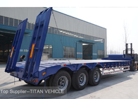 TITAN 4 Axle lowbed semi trailer 100 ton 120 tons low load trailers supplier