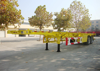 Flatbed Semi Trailer container chassis skeleton tri - axle for the container transport supplier