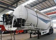Tri-axle V shaped cement trailer , Bulk Cement Tank Semi Trailer supplier