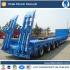 100 Ton 4 Axles lowboy semi trailers with sidewall for Maurituis supplier