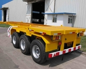 Tri - axle skeleton semi trailer container transport trailer with JOST landing gear supplier