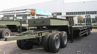 tri axle 60 tons low loader trailer , low bed semi trailer 80T , lowbed semi trailers and truck trailers supplier