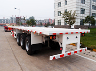 tri axle flatbed trailer ,flatbed trailer with container lock,3 axle 40ft flatbed trailer supplier