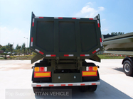 HYVA 196 hydraulic cylinder High strength steel dump truck trailer 100tons ，3 axle BPW axle and WABCO system supplier