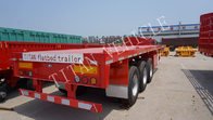 tri - axle 40ft flat bed trailer with 12pcs container lock ,Flatbed trailer truck , supplier