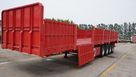 Tri - Axles 40 ton Dropside Flatbed Semi Trailer for carrying 20ft 40ft Container supplier