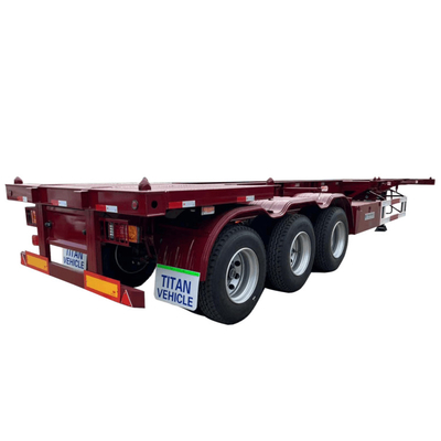 TITAN Tri Axle 40/60/80T Shipping Container Chassis Transport Skeletal Trailer for Sale supplier