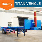TITAN  tipping container chassis , 40ft container 45 ° container tipping trailer supplier