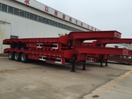 Titan tri axle 60 tons low loader trailer , low bed semi trailer 80T with side wall supplier