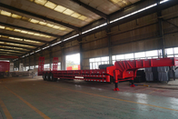 Titan 3 axle low loader trailer , 80ton lowbed semi trailer , heavy duty lowbed trailer with long deck supplier