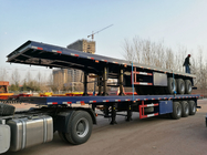 Titan 3 axle 20ft 40ft long used and new flat bed Truckload Trailer supplier