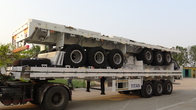 Titan3 axle Flatbed container trailer truck with 600mm high side wall for loading 60ton cargo supplier