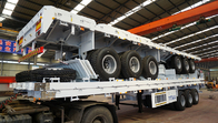 3 Axles 60T Container  Flat-bed trailer with side wall 600mm | TITAN VEHICLE supplier
