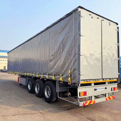 Curtain Side Trailer Curtainsider Dry Van Box Trailer Sliding Curtain Tarpaulin Semi Trailer fo Sale