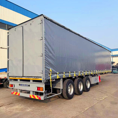 Curtain Side Trailer Curtainsider Dry Van Box Trailer Sliding Curtain Tarpaulin Semi Trailer fo Sale
